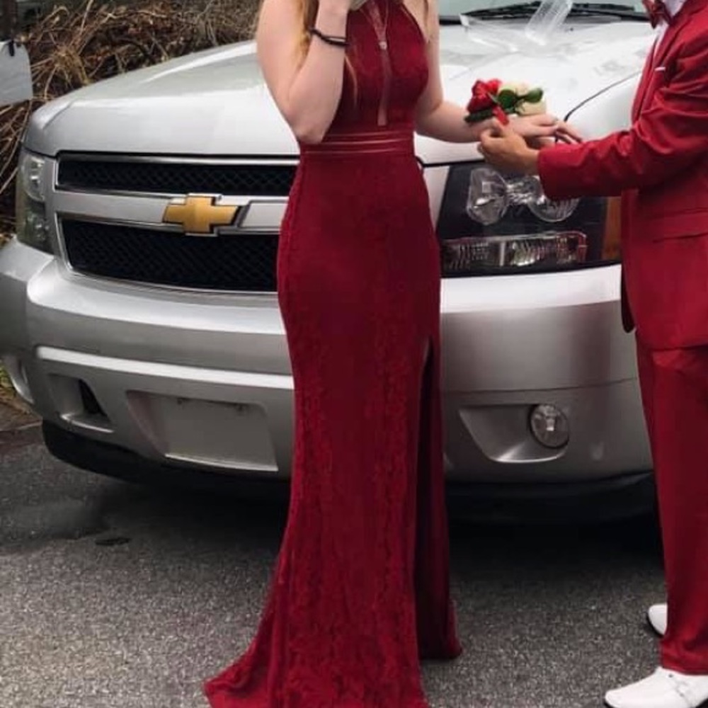 Burgundy Red Prom Dress